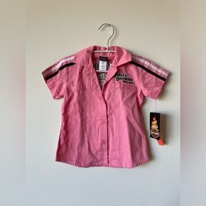 Harley Davidson Kid’s Pink Button Up - Size 4T